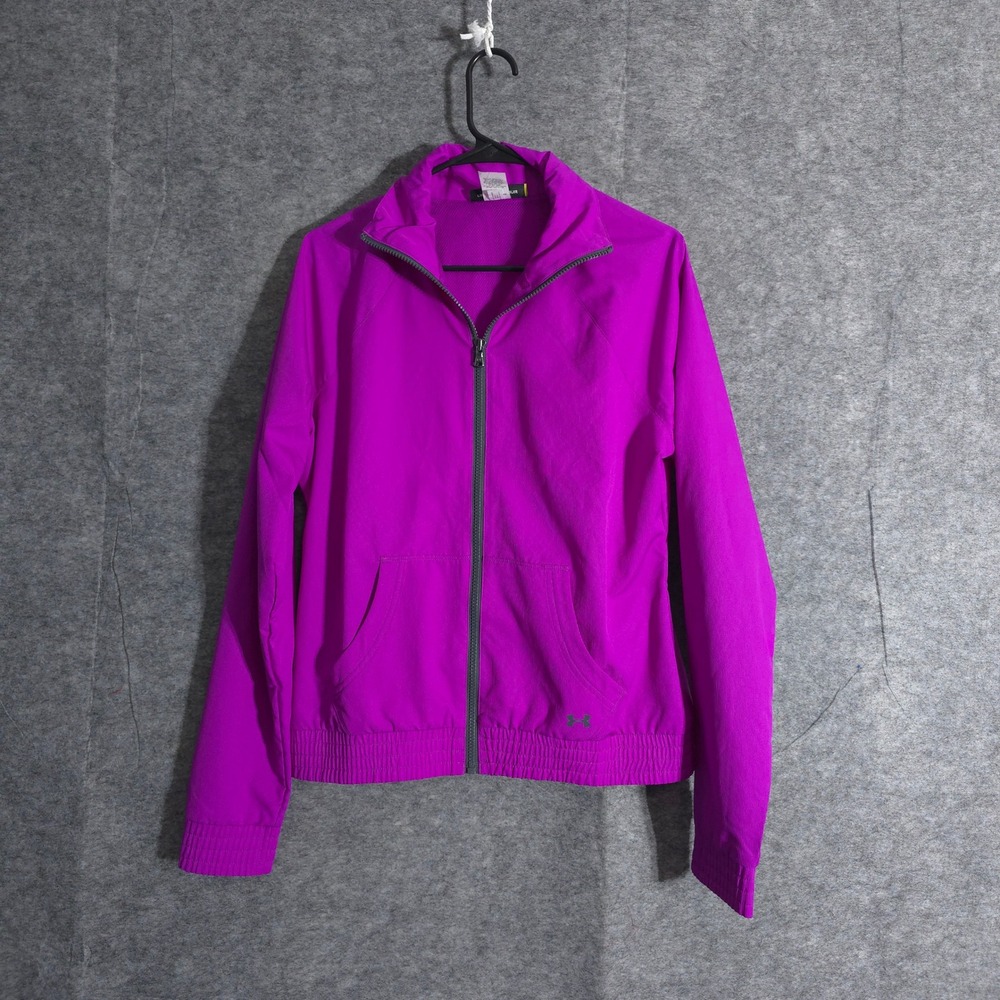 Under Armour Women Jacket Full Zip Running Track Purple Activewear M Performance
